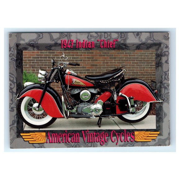 Champs Other - American Vintage Cycles 1947 Indian Chief Card OS Red Black Series II 147